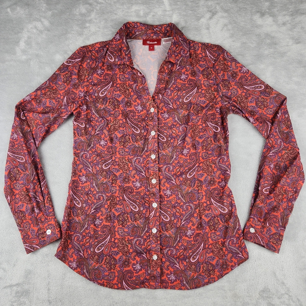 Panhandle Womens Western Shirt Long Sleeve Paisley Size M Medium